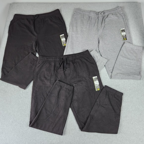 Athletic Works Other - Athletic Works Core Fleece Jogger Pants Boys XL 14-16 Husky Black Gray Lot of 3